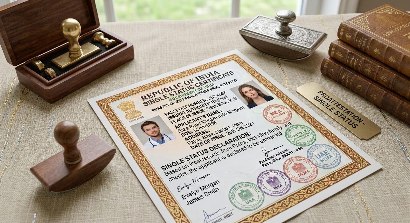 Single Status Certificate Attestation & Apostille